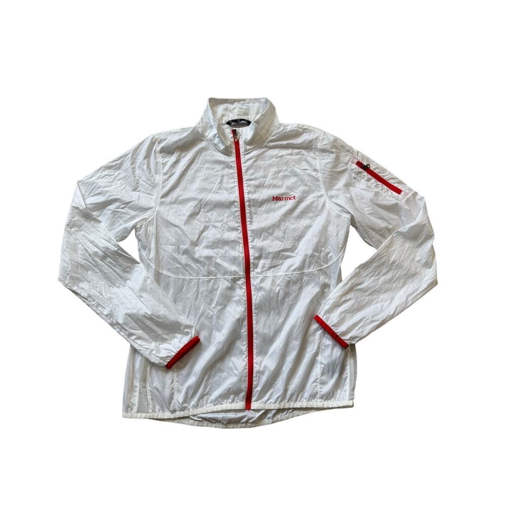 MARMOT Lightweight running windbreaker/jacket/raincoat, size medium; white shell